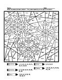 Triple Snowflake Multiplication Coloring Sheet