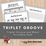 Triplet Groove Drum Kit Printables with Blank Triplet Beat
