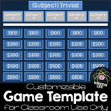 Trivia Game Template - For CLASSROOM Use Only