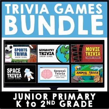 Preview of Trivia - JUNIOR K to 2nd GRADE- General, Animals, Space, Movie, Sport, Geography