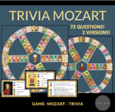 Trivia Mozart (board game). 72 questions, 2 versions! With