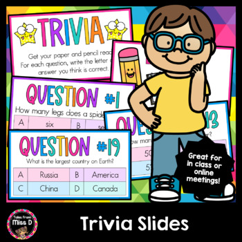 Preview of Trivia Slides - Distance Learning