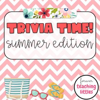 Preview of Trivia Time | Quiz Style Game | Summer Edition | Editable | Trivia Game