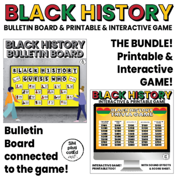 Preview of Trivia for Black History Month & Bulletin Board | BUNDLE