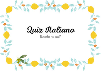 Preview of Trivial Quiz Italiano - Italian Quiz - Quanto sai dell'Italia?