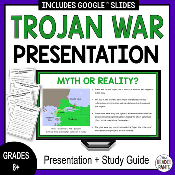 Preview of Trojan War Lesson - Presentation + Study Guide - Introduction to The Odyssey