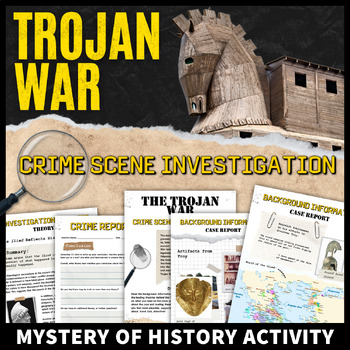 Preview of Trojan War Ancient Greece Activity Iliad Homer CSI Mystery of History Analysis