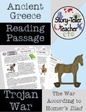 Trojan War / Homer's Iliad Reading Passage Ancient Greece