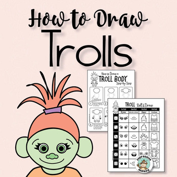 Preview of Troll Drawing Game • Fun Art Sub Lesson • Easy Art Activity • Roll A Troll