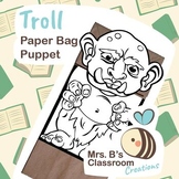 Troll Paper Bag Puppet with Three Billy Goats Gruff Puppet