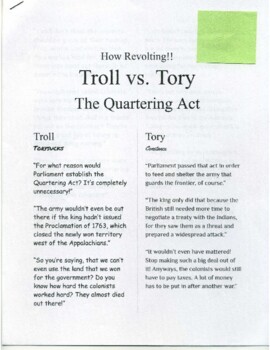 Preview of Troll vs. Tory; After the French and Indian War