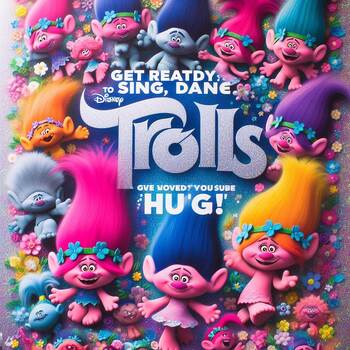 Preview of Trolls (2016) & Trolls World Tour (2020) Movie Viewing Guide BUNDLE with KEYS