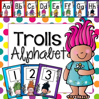 trolls alphabet printable class decor by third grade on the move