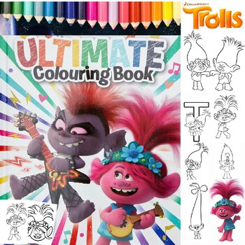 trolls coloring book for kids: Fantastic Trolls Coloring Book for Boys,  Girls, Toddlers, Preschoolers, Kids 3-8, 6-8 (Trolls Book) (Paperback)