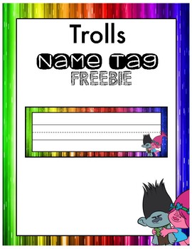 24 Personalized round TROLLS Property Stickers name tags School books Labels #2 