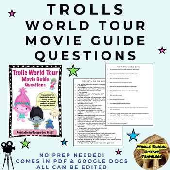 Preview of Trolls World Tour Movie Guide Questions