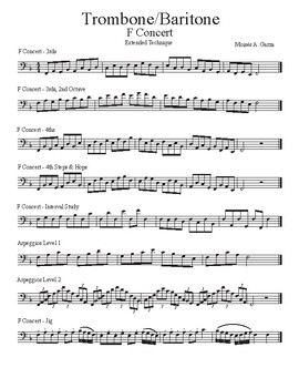 Preview of Trombone & Euphonium - Extended Technique Packet