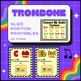 Trombone Slide Position Printables and Posters - Includes 