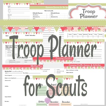 Preview of Printable Troop Planner for Scouts