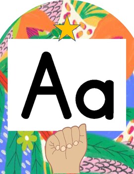 Preview of Tropical Alphabet with and without ASL