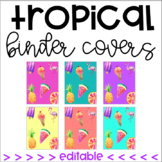 Tropical Binder Covers & Spines *editable*
