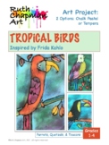 Tropical Birds Inspired by Frida Kahlo: Parrots, Quetzals 