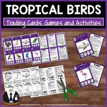 Preview of Tropical Birds Trading Cards, Games, Activities and Projects