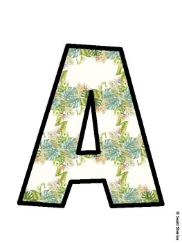 Tropical Bulletin Board Décor Kit, Tropical Bulletin Board Letters