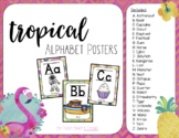 Tropical Class Decor: Alphabet Posters & Word Wall Headers