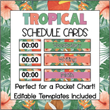 Tropical Class Schedule Display Cards | Colorful Back to S