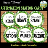 Tropical Classroom Affirmation Station Cards