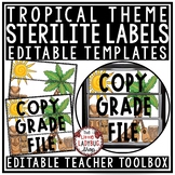 Tropical Classroom Decor: Teacher Mailbox, 3 Drawer Sterilite Labels Editable