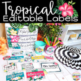 Tropical Classroom Decor Labels, Tags, Posters and Signs
