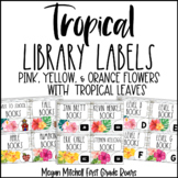 Tropical Classroom Decor Library Book Labels