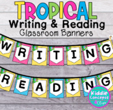 Tropical Classroom Decor - Writing and Reading Banners