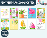 Tropical Classroom Growth Mindset Art Prints, Classroom Po
