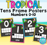 Tropical Classroom Theme - Tens Frame Posters