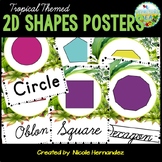 Tropical Classroom Themed 2D Shape Posters