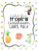 Tropical Classroom Themed Label Pack