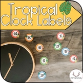 Tropical Clock Labels (Pineapple/Flamingo)