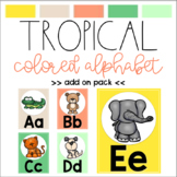 Tropical Colored Alphabet