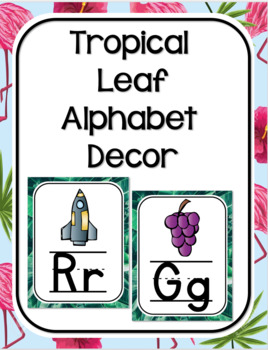 Preview of Tropical Decor Alphabet Posters
