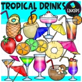 Tropical Drinks Clip Art Set {Educlips Clipart}