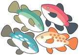 Tropical Fish for a Speech/Language Fishing Game