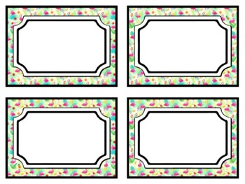 Preview of Tropical, Flamingo Classroom Labels, Name Tags, Labels, Classroom Décor