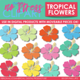 Tropical Flowers Clip Art (Digital Use Ok!)