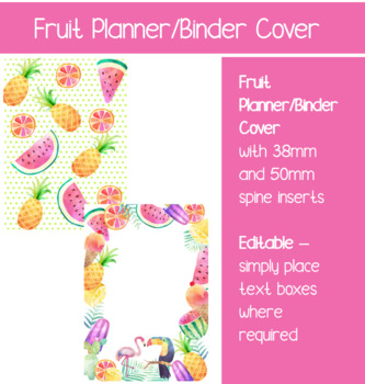 Preview of Tropical Fruit Planner Binder Cover