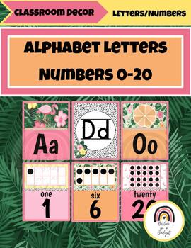 Preview of Tropical Island Theme | Alphabet A-Z Letter Posters | Numbers 0-20