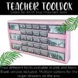 Tropical Jungle Boho Black and White with Leaves Teacher T
