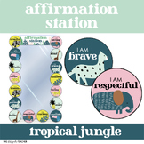 Tropical Jungle Theme Affirmation Station Mirror Display